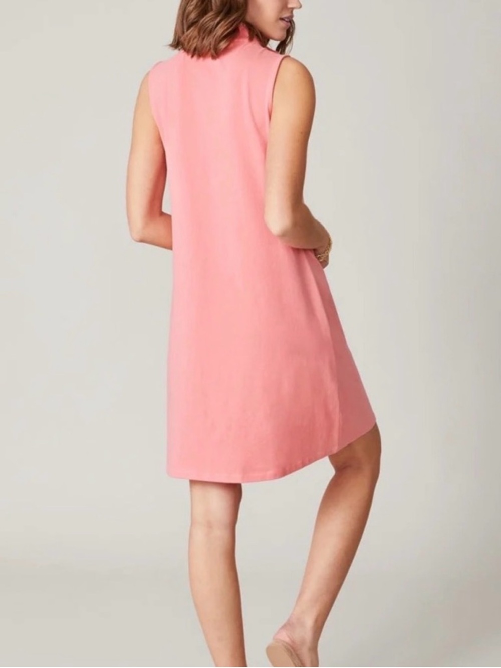 Spartina Serena Half Zip Pink Sleeveless Zip-Up Dress Large - Picture 2 of 12